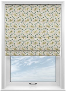 Land & Shore Lorie, Green - Twist&Fit Roman Blind